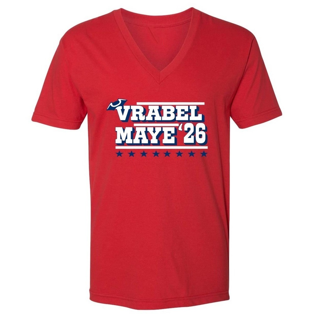 Drake Maye Mike Vrabel 2026 Patriots Men's V-Neck Shirt